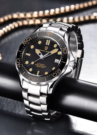 Orologi da uomo PAGANI DESIGN, orologio meccanico automatico di lusso, orologio da uomo resistente all'acqua, vetro zaffiro AR, orologio leggero, spedizione locale UE