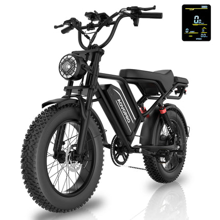 EU Stock 1500W High Power E-Bike Dual Disc Brake Bright Headlight 20 Inch Shock Absorb Tires Comfort Ride For Adult Campus Daily Travel