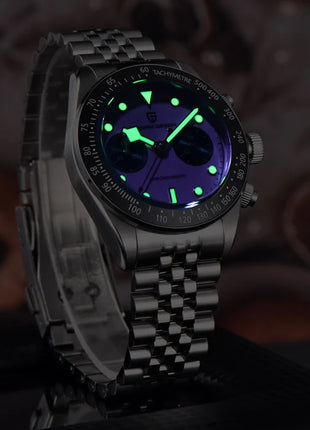Nuovi orologi da uomo Panda DESIGN, orologio al quarzo di lusso Panda, cronografo sportivo da uomo, cronografo con vetro zaffiro, lenti AR, ceramica, leggero, impermeabile, in acciaio inossidabile, orologio da uomo, idea rega