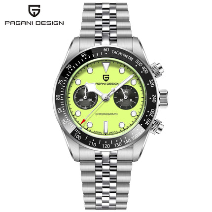 PAGANI DESIGN 2026 Nuovo Orologio Cronografo BB da Uomo, Orologio al Quarzo di Lusso con Vetro Zaffiro AR, Impermeabile 100M, Luminoso, Cinturino in Acciaio Inossidabile 316L, Spedizione Rapida da Magazzino Locale