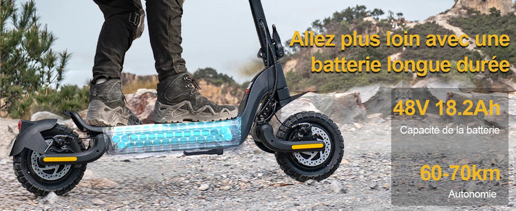 TODIMART X5S scooter elettrici per adulti doppio motore 2000W 48V 18.2Ah velocità 50 km/h pneumatico fuoristrada pieghevole 10" platinumshop