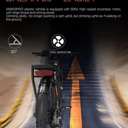 Bicicletta Elettrica LANKELEISI MX600 Pro, Motore 500W, Batteria 48V 20Ah, Autonomia 150KM, Pneumatici 27.5x2.4 Pollici, E-bike per Adulti