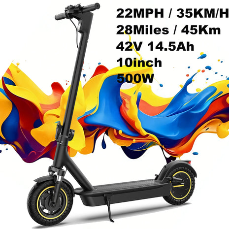 Monopattino Elettrico 500W con Spedizione da Magazzino EU, 36 km/h, 3 Velocità, Autonomia Fino a 43 km, Telaio in Lega di Alluminio, Carico Massimo 120 kg, Pieghevole e Portatile
