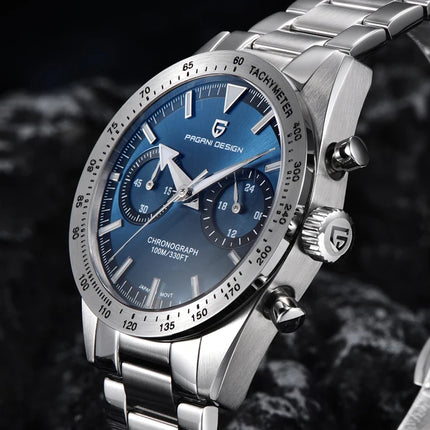 Nuovo orologio da uomo DESIGN PAGANI, stile retrò con lancetta larga, orologio al quarzo di lusso da uomo, cronografo sportivo veloce, movimento VK64, vetro zaffiro AR, consegna locale