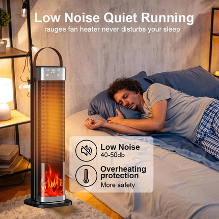 Electric Heater 2000W Heating Fans Portable PTC Fan Heater Electric Space Heater Household Hot Air Blower Electric Warmer with Remote Control