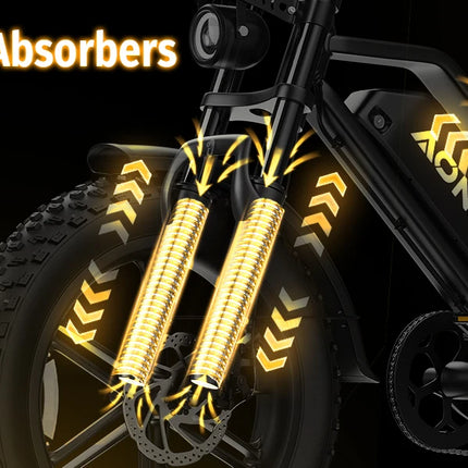 Bicicletta Elettrica V20 per Adulti, 2000W Doppio Motore, Batteria 52V 20AH, 20 Pollici, E-bike Elettrica da Montagna