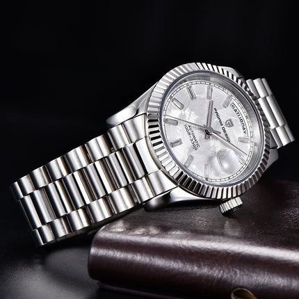 Nuovo Orologio da Uomo di Lusso DD36 2026 PAGANI DESIGN Automatico da Uomo con Quadrante in Meteorite Bianco Meccanico con Protezione in Zaffiro AR Data Sportivo Spedizione Locale