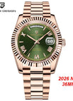 Rose gold green