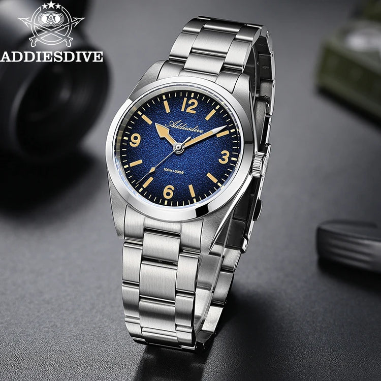 ADDIESDIVE AD2544 Women's Quartz Watch Japan 2035 Movement 100m Waterproof Sapphire Glass 316L Stainless Steel Ladies Watch 36mm