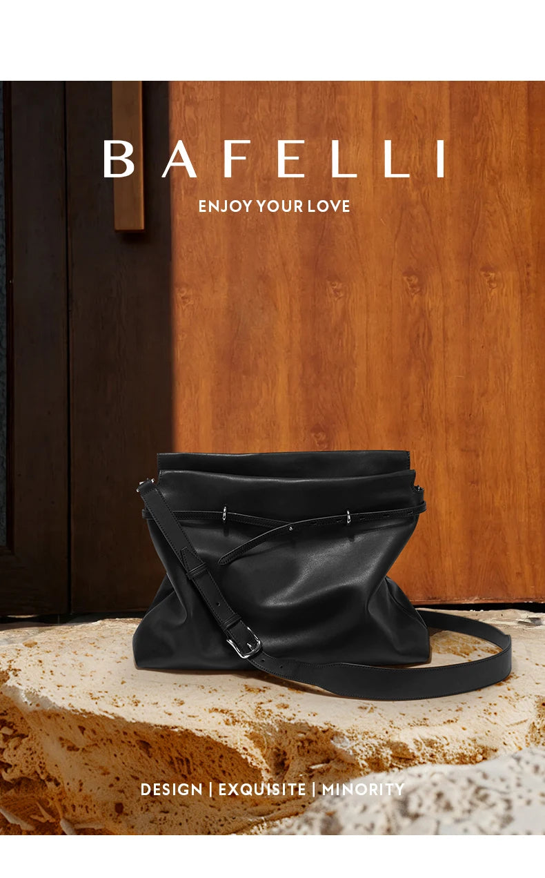 BAFELLI Borsa tote sotto le ascelle - Borsa da viaggio morbida in pelle ispirata a tracolla da donna Borsa a tracolla leggera dal design compatto