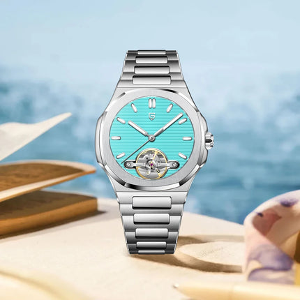 Nuovo Orologio Meccanico da Uomo PAGANI Whirlpool DESIGN 2026, Orologio Automatico di Lusso di Alta Gamma per Uomo, Scheletrato, Luminoso, con Vetro Zaffiro AR Protettivo, in Acciaio Inossidabile, Leggero