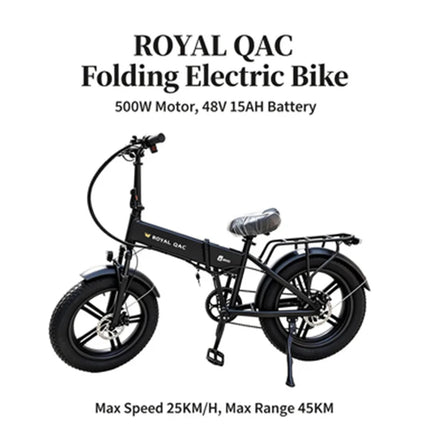 Royal Q&C E-Bike 48v 15AH Velocità Massima 24,99km/h Autonomia Massima 45km