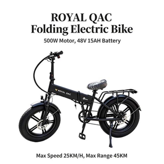 Royal Q&C E-Bike 48v 15AH Maximum Speed 24.99km/h Maximum Range 45km