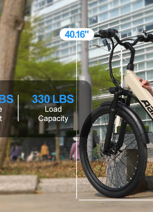 AAIRSK City Bicicletta Elettrica, Batteria 36V 13 Ah, 7 Velocità, Range fino a 60 km, NFC, Velocità