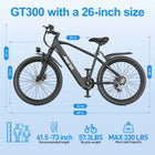 Bicicletta Elettrica Aairsk GT300 per Adulti, Batteria 36V10AH, 7 Velocità, con NFC, Pneumatici da 26 Pollici