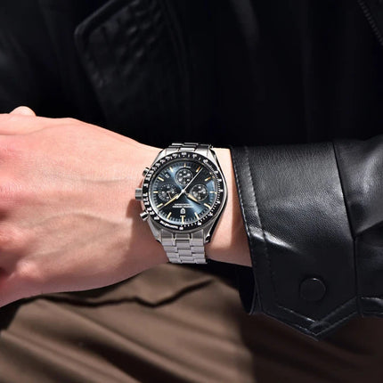 PAGANI DESIGN 2026 Nuovo Orologio da Polso da Uomo Rosso di Lusso al Quarzo Cronografo Automatico con Data Impermeabile Spedizione Locale