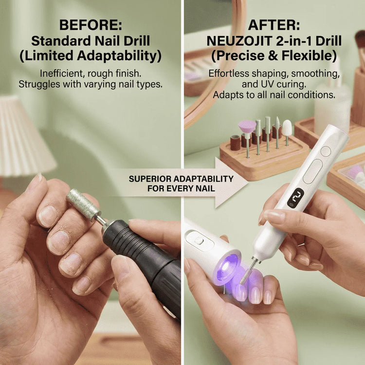 Cordless Nail Drill Electric Nail File Kit, Rechargeable Efile Set, Portable Acrylic Gel Nail Polish Remover Machine, Pedicure Manicure Tool, 11 Bits, 6 Sanding Bands, Salon Home