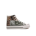 Soraia Shoes Women's sneakers, Classic Canvas Sneakers, Original soraia style, Canvas Tennis with pasley Print, Canvas Tennis, Conventional Sole, Canvas sneakers with Ankle and Cordon PlatiNum