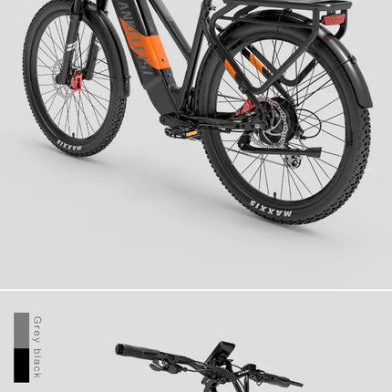 Bicicletta Elettrica LANKELEISI MX600 Pro, Motore 500W, Batteria 48V 20Ah, Autonomia 150KM, Pneumatici 27.5x2.4 Pollici, E-bike per Adulti