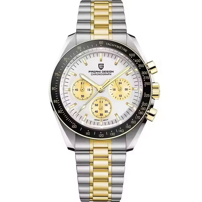 PAGANI DESIGN Nuovo Orologio da Uomo di Lusso al Quarzo con Vetro Zaffiro AR, Cronografo Sportivo Impermeabile 500 ATM, Movimento Giapponese, Luminoso, in Acciaio 316L