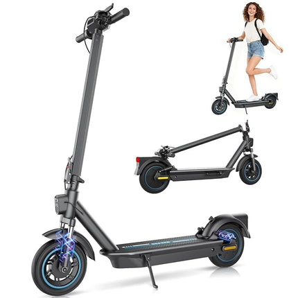 HiQiS Max Pro E-Scooter 500W Motore 36V 15Ah 40KMH Velocità 50KM Gamma 10 pollici Pneumatico Ad Aria Pieghevole Scooter Elettrico Per Adulti Con App