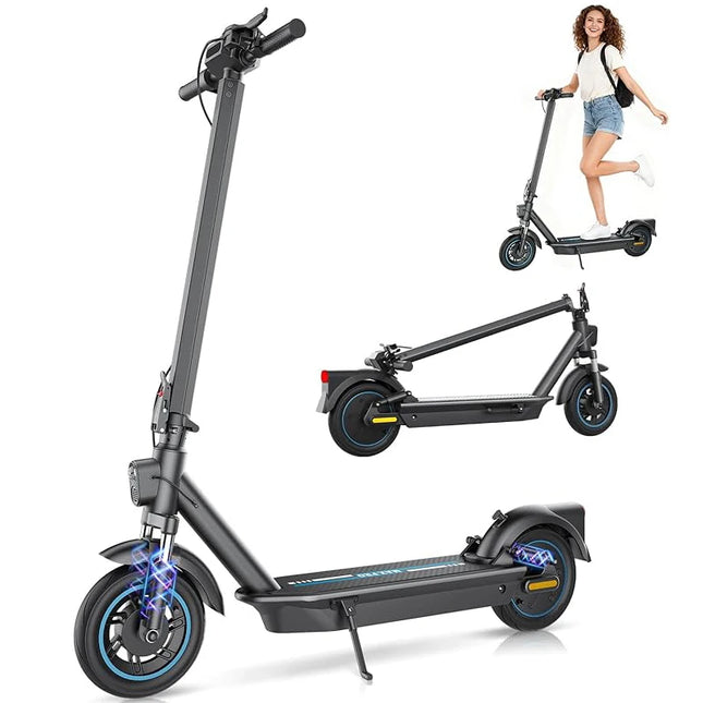 HiQiS Max Pro E-Scooter 500W Motore 36V 15Ah 40KMH Velocità 50KM Gamma 10 pollici Pneumatico Ad Aria Pieghevole Scooter Elettrico Per Adulti Con App