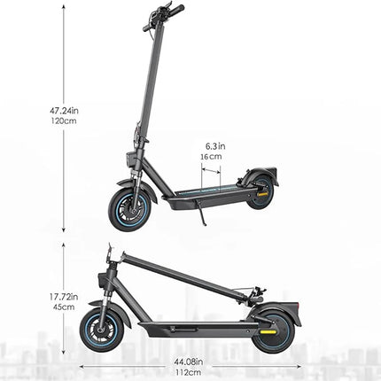 HiQiS Max Pro E-Scooter 500W Motore 36V 15Ah 40KMH Velocità 50KM Gamma 10 pollici Pneumatico Ad Aria Pieghevole Scooter Elettrico Per Adulti Con App