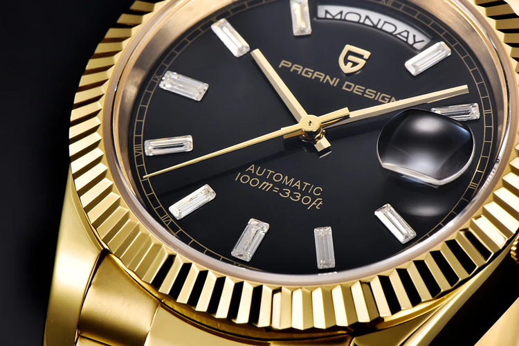 Orologi da uomo Gaphani DESIGN Blu, Orologio automatico di lusso da uomo, Vetro Zaffiro AR, Orologio Meccanico, Consegna da Magazzino Europeo
