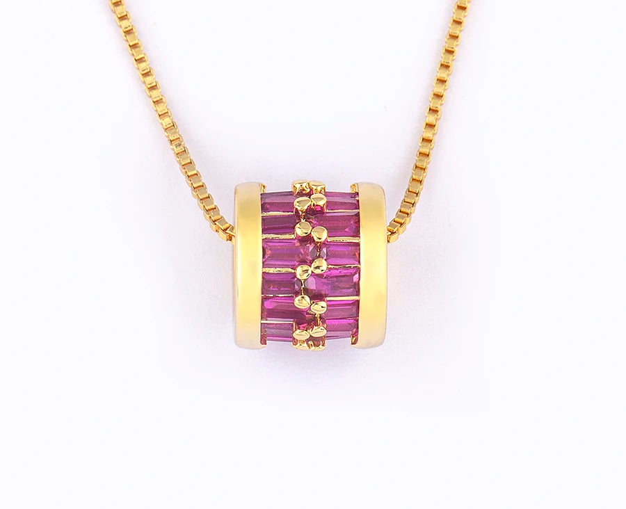 AIBEF Daily Wear collana con ciondolo rotondo con cerchio di strass temperamento alla moda gioielli semplici e versatili regalo di accessori di lusso