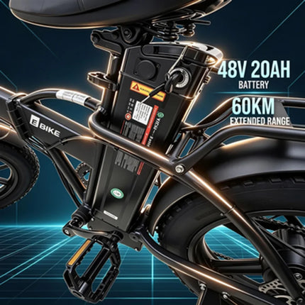 ROYAL Q&C E-Bike 48v 20AH Velocità Massima 24,99km/h Autonomia Massima 60km