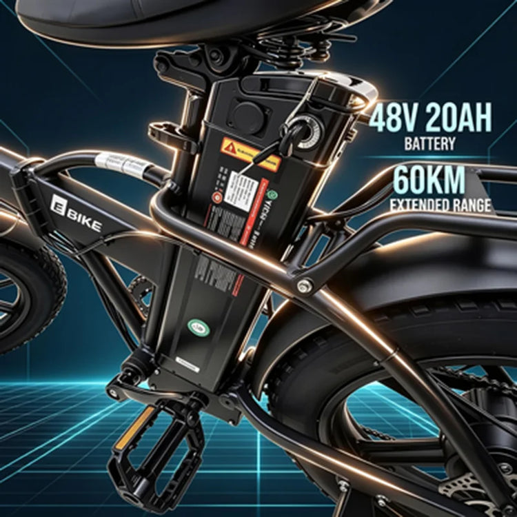 ROYAL Q&C E-Bike 48v 20AH Velocità Massima 24,99km/h Autonomia Massima 60km