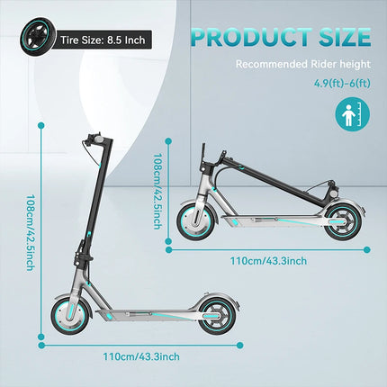 HiQiS V8 E-Scooter 350W Motore 36V 10.5Ah 30KMH Velocità 30KM Lungo Raggio 8.5 pollici A Nido D'ape Pneumatico Pieghevole Scooter Elettrico Per Adulti