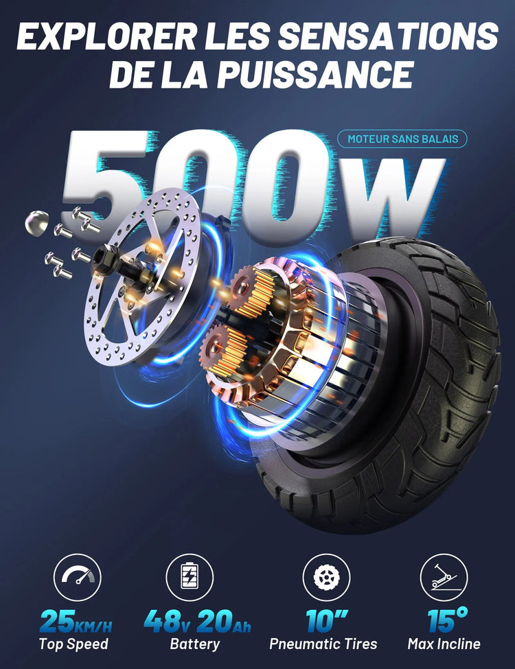 Monopattino Elettrico OOTD S10 10 Pollici con Connessione Bluetooth APP 1400W 48V 20AH 55KM/H Velocità Massima Autonomia 70km Leggero E-scooter con Doppia Sospensione platinumshop