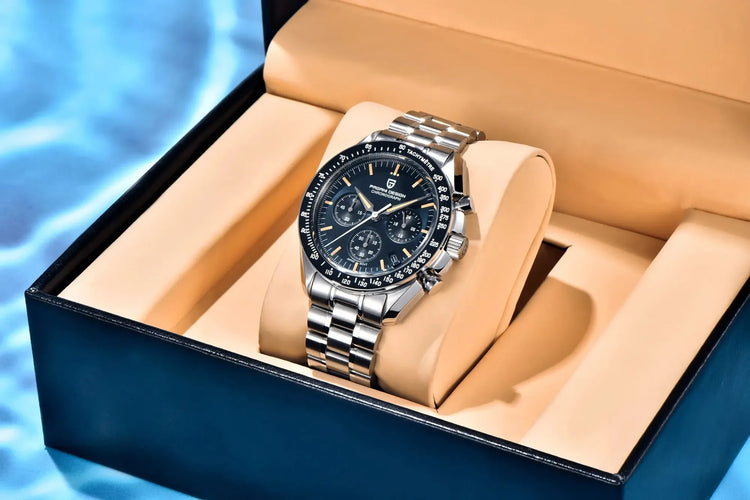 PAGANI DESIGN Moon ST6 Orologio Automatico di Lusso da Uomo, Orologio Business da Uomo, Orologio Meccanico, Luminoso, Vetro Zaffiro, Cinturino in Nylon, Consegna Locale UE 2026