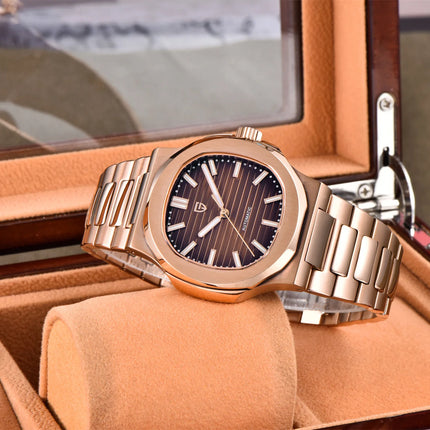 PAGANI DESIGN 2026 Nuovo Orologio Automatico di Lusso da Uomo, Orologio da Polso Meccanico in Acciaio Inossidabile con Vetro Zaffiro, Quadrante a Barile da 40MM