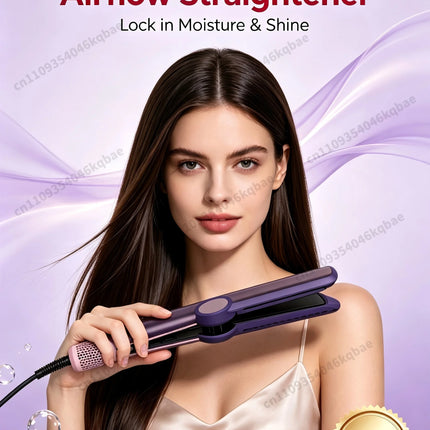 SenCiciMen 2 in 1 Air Straightener & Hair Dryer Negative Ion Flat Iron For Less Frizz Shiny & Smooth Hot Styling Tools Salon-Quality Results For Women Gift