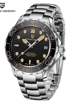 Orologi da uomo PAGANI DESIGN, orologio meccanico automatico di lusso, orologio da uomo resistente all'acqua, vetro zaffiro AR, orologio leggero, spedizione locale UE