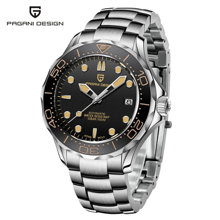 Orologi da uomo PAGANI DESIGN, orologio meccanico automatico di lusso, orologio da uomo resistente all'acqua, vetro zaffiro AR, orologio leggero, spedizione locale UE