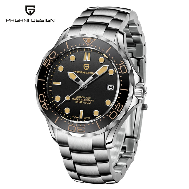 Orologi da uomo PAGANI DESIGN, orologio meccanico automatico di lusso, orologio da uomo resistente all'acqua, vetro zaffiro AR, orologio leggero, spedizione locale UE
