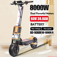 Monopattino Elettrico EU X8 per Adulti, 8000W Doppio Motore, 60V 38AH, Ruote da 14 Pollici, Fuoristrada, Velocità Massima 100KM/H, Autonomia Massima 120KM, Carico Massimo 200kg