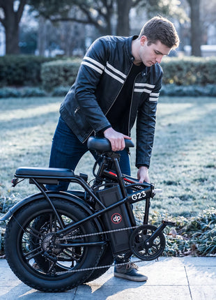 DEEPOWER G23 Bici Elettrica Pieghevole per Adulti, Motore ad Alta Coppia 90N·m, Batteria LG 48V 35Ah, Freni a Disco Meccanici, Pneumatici Fat 20×4.0, E-Bike Fuoristrada a Lunga Autonomia