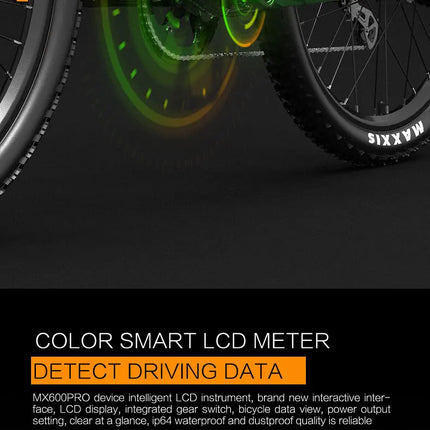 Bicicletta Elettrica LANKELEISI MX600 Pro, Motore 500W, Batteria 48V 20Ah, Autonomia 150KM, Pneumatici 27.5x2.4 Pollici, E-bike per Adulti