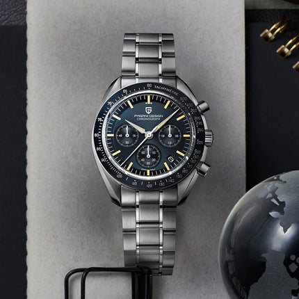 Nuovo Orologio da Uomo PAGANI DESIGN V6 Moon 2026, Orologio al Quarzo di Lusso, Cronografo Sportivo con Vetro Zaffiro Protettivo AR Luminoso