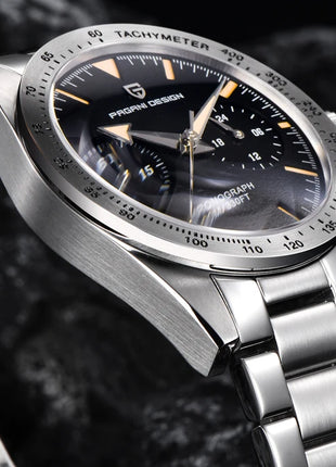 Nuovo Orologio da Uomo PAGANI DESIGN 2026, Orologio al Quarzo con Fasi Lunari, Cronografo Sportivo Impermeabile, Vetro Zaffiro AR, Luminoso, Spedizione Locale