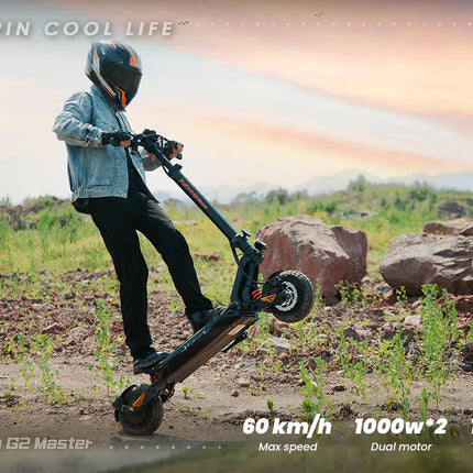 Scooter elettrico KuKirin G2 Master (versione 2025, motore 1000 W*2, batteria 52 V 20,8 Ah, pneumatici da 10 pollici, velocità massima 60 km/h, portata 70 km