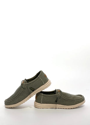 Scarpe casual da uomo in tela con punta a mocassino, leggere e comode, per tutti i giorni