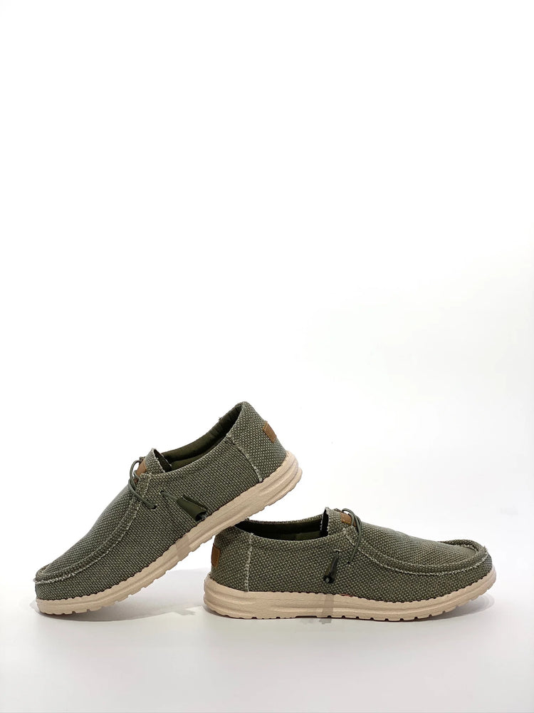 Scarpe casual da uomo in tela con punta a mocassino, leggere e comode, per tutti i giorni