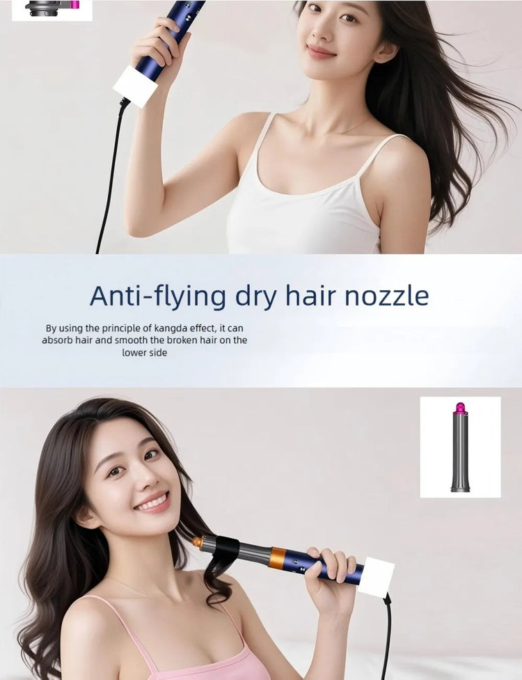 SenCiciMen 6 in 1 Professional Hot Air Styler Negative Ion Multi Hair Styler Set for Auto Curling Hair Styling Tools For Fast Drying, Curling, Volumizing &  Smooth Best Gift for Women