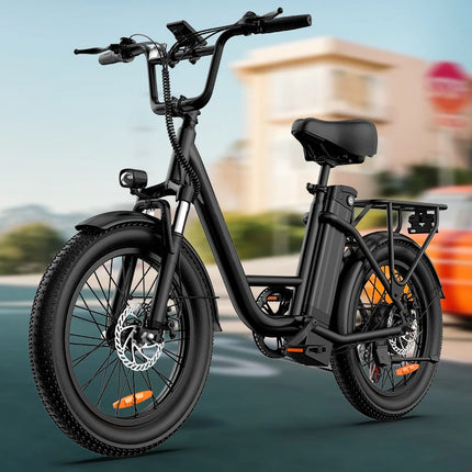 Bicicletta elettrica URLIFE E20 Peak 1000W, batteria rimovibile 48V 13Ah, velocità massima 45 km/h, pneumatici larghi 20''x3'', 7 velocità, freni a doppio disco, bici elettrica per uso urbano.
