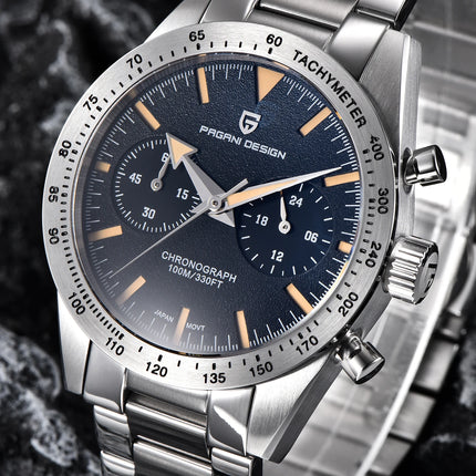 Nuovo Orologio da Uomo PAGANI DESIGN 2026, Orologio al Quarzo da Pilota, Cronografo Sportivo in Acciaio Inossidabile, Spedizione Locale